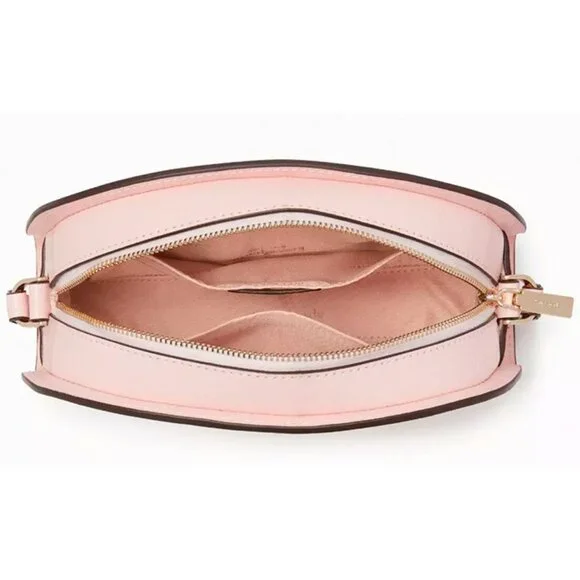 S Kate Spade Perry Pale Pink Saffiano Leather Dome Crossbody K8697 NWT $279 - Picture 5 of 6